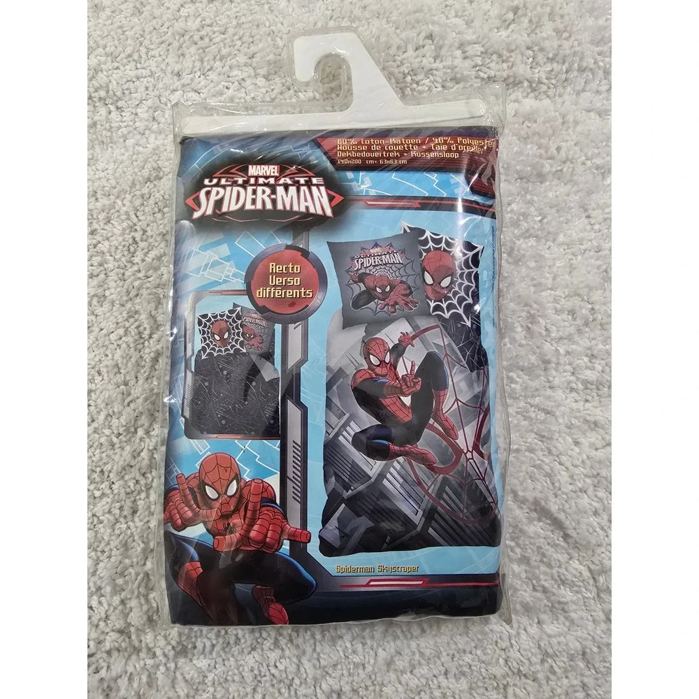 Marvel Ultimate Spider-Man Skyscraper Duvet Cover Set Reversible New 140x200cm